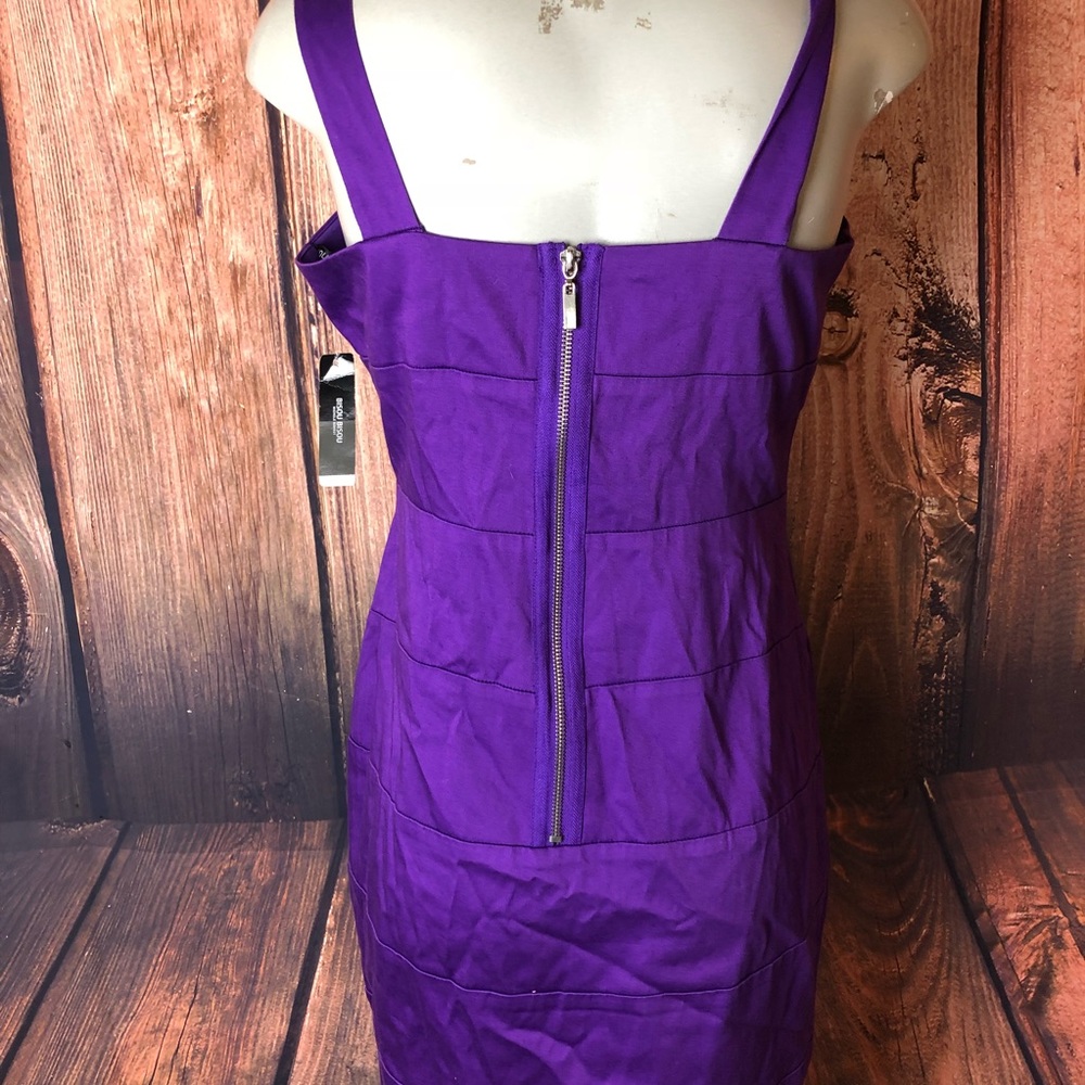 Bisou Bisou purple sleeveless dress - Picture 4 of 4